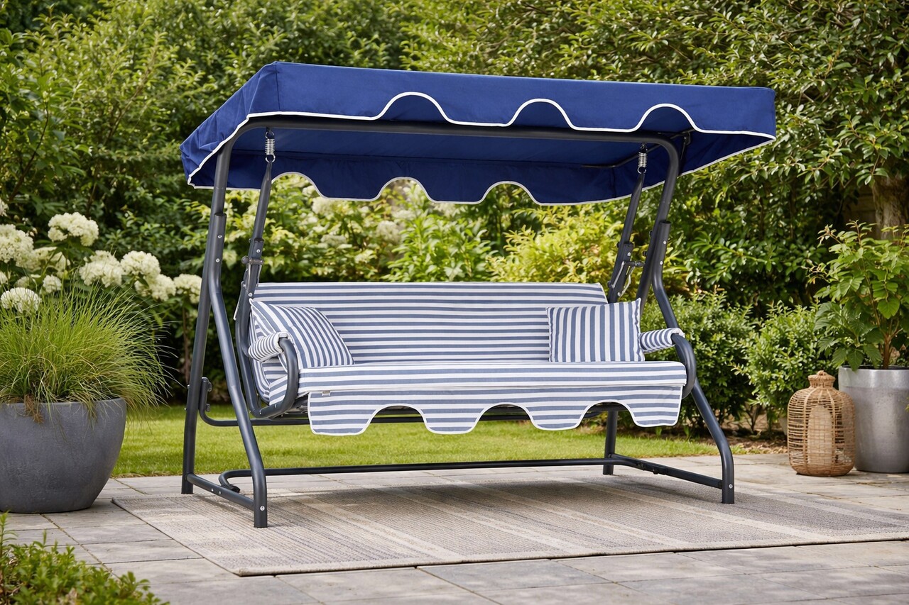 Balansoar Olea-1, Clara, 3 locuri, albastru - imagine 7